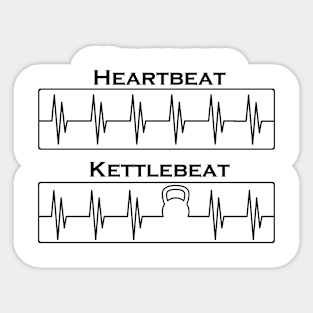 Heartbeat vs Kettlebeat Sticker